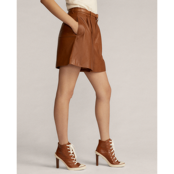 Toffee Glenn Lambskin Short Ralph Lauren Collection 5