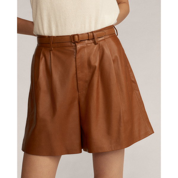 Toffee Glenn Lambskin Short Ralph Lauren Collection 7
