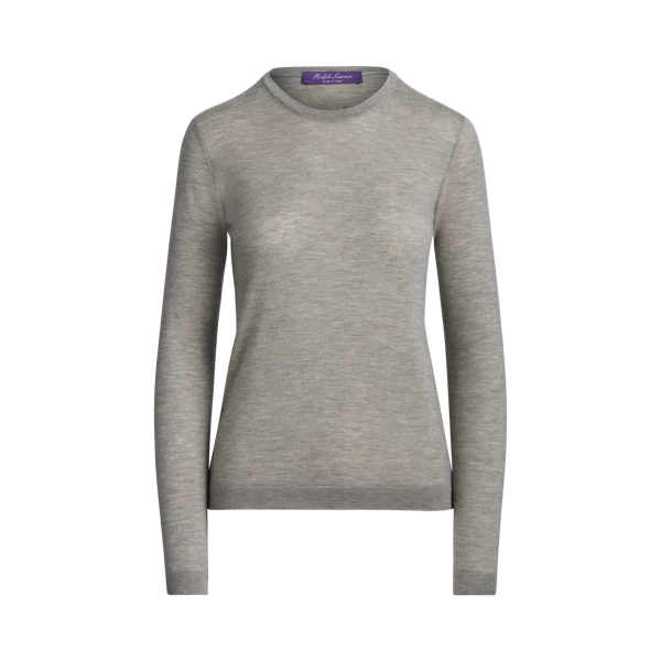 Camisola de malha caxemira gola redonda