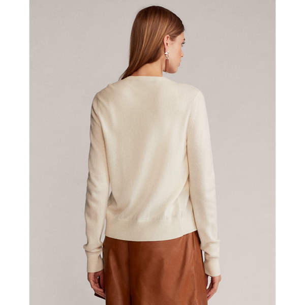 Cream Cashmere-Lambskin Cardigan Ralph Lauren Collection 5