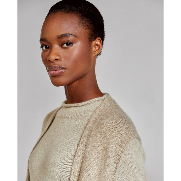 Fawn Mouline Cashmere Cardigan Ralph Lauren Collection 6