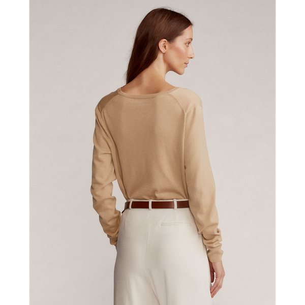 Beige Cashmere V-Neck Jumper Ralph Lauren Collection 5