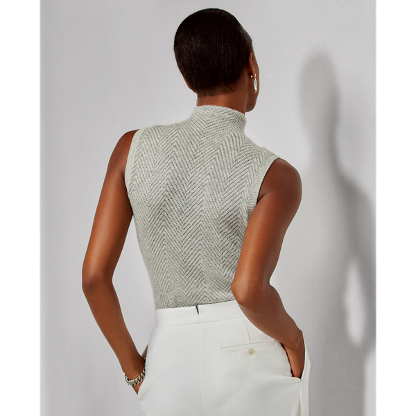 Metallic Cashmere Sweater Ralph Lauren Collection em Grey 5