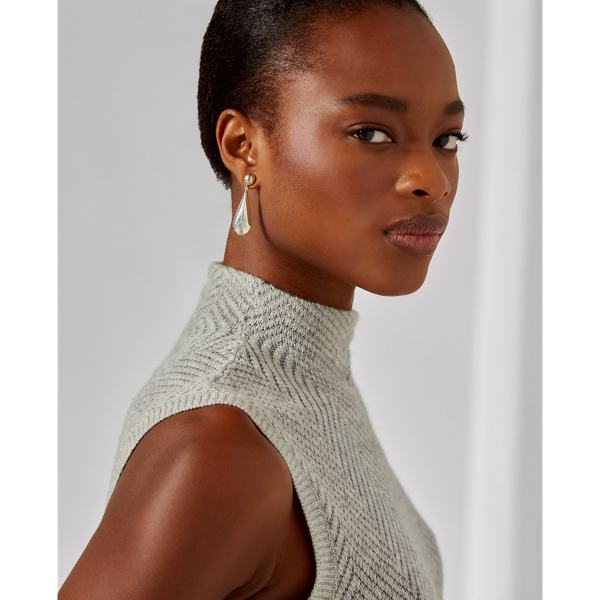Metallic Cashmere Sweater Ralph Lauren Collection em Grey 6