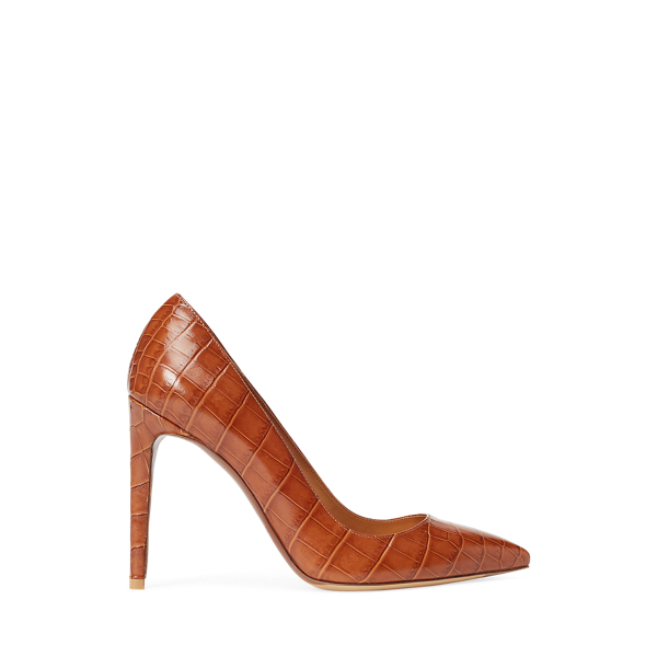Celia Embossed Calfskin Pump Ralph Lauren Collection 1