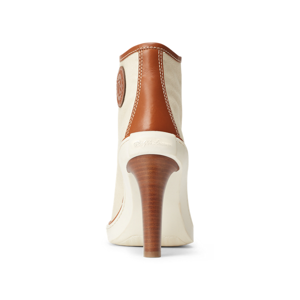 Gold/Ecru Raelyn Canvas Trainer Pump Ralph Lauren Collection 3