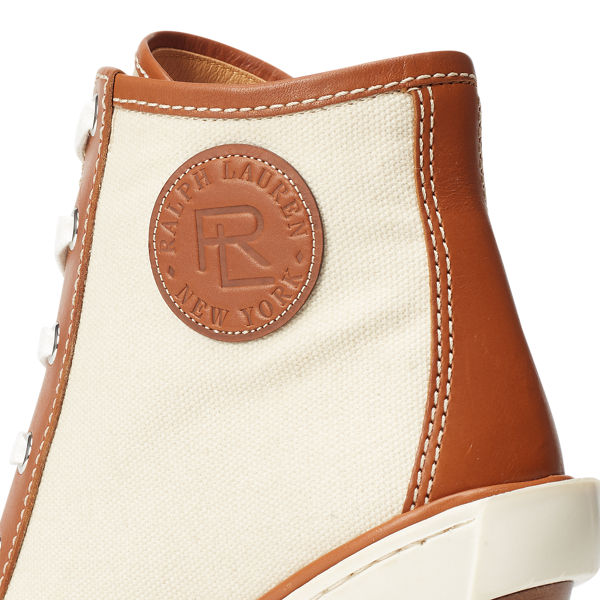 Gold/Ecru Raelyn Canvas Trainer Pump Ralph Lauren Collection 5