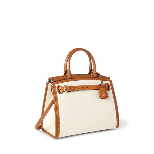 Gold/Cream RL50 Canvas Medium Bag Ralph Lauren Collection 2