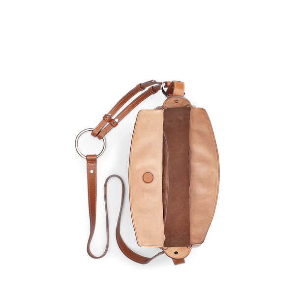 Gold Calfskin Crossbody Bag Ralph Lauren Collection 4