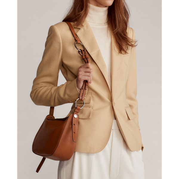 Gold Calfskin Crossbody Bag Ralph Lauren Collection 6