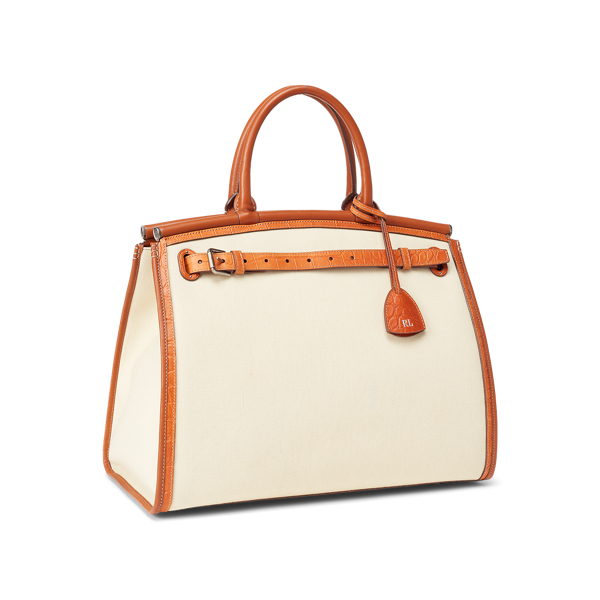 Gold/Cream RL50 Canvas Large Bag Ralph Lauren Collection 2