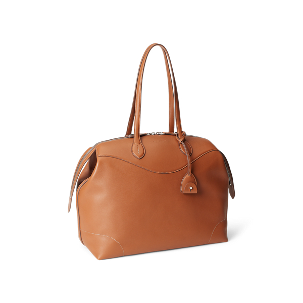 Gold Calfskin Large Voyager Ralph Lauren Collection 2