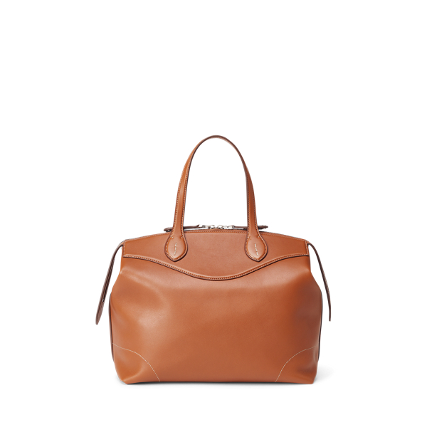 Gold Calfskin Medium Voyager Ralph Lauren Collection 3