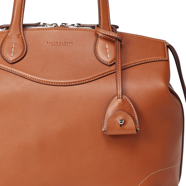 Gold Calfskin Medium Voyager Ralph Lauren Collection 5