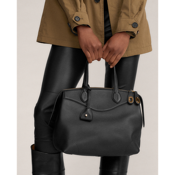 Black Calfskin Medium Voyager Ralph Lauren Collection 6