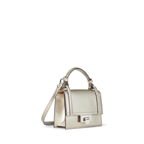 Silver Patent Mini Hinge-Lock Bag Ralph Lauren Collection 2