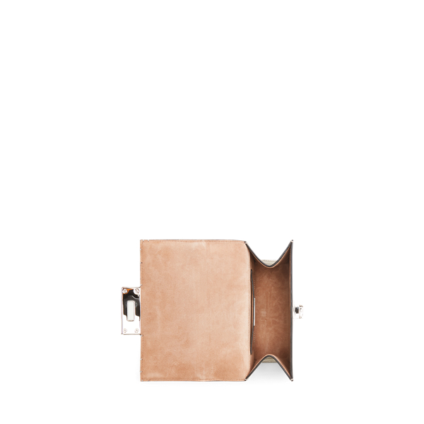 Silver Patent Mini Hinge-Lock Bag Ralph Lauren Collection 4