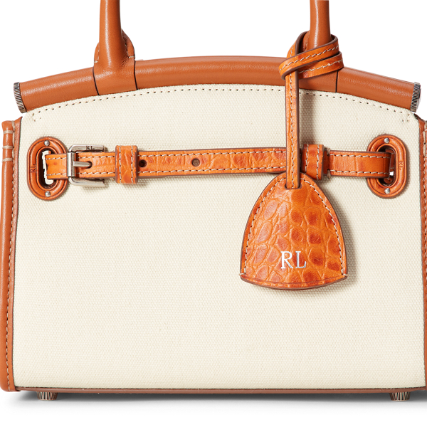 Gold/Cream RL50 Canvas Mini Bag Ralph Lauren Collection 5