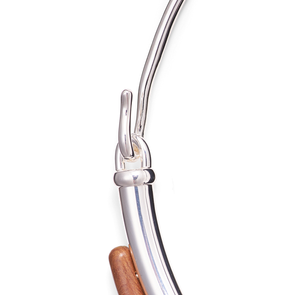 Collier ras du cou bois stratifi&eacute; Ralph Lauren Collection en Argent/Brun 2