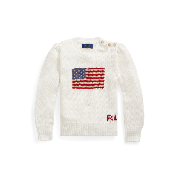 Flag Cotton Crewneck Sweater