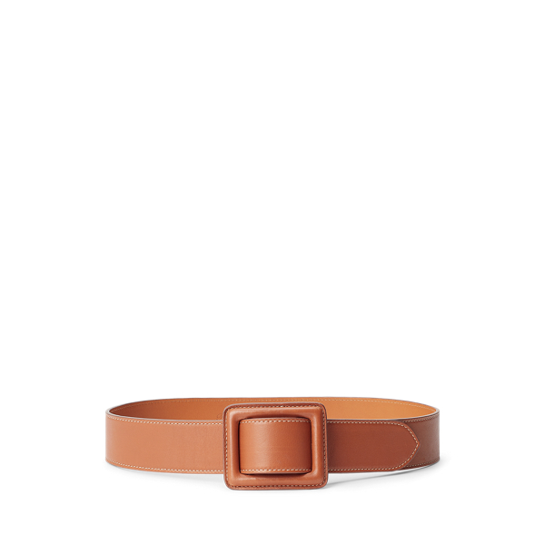 Trench-Buckle Calfskin Belt
