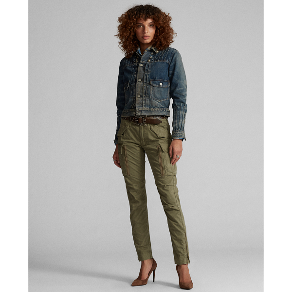 Tan Studded Denim Jacket RRL 3