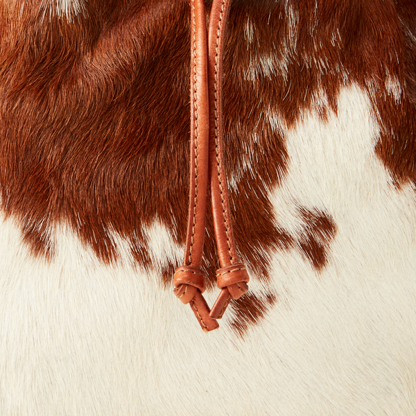Brown White Dark Brown Haircalf Bucket Bag RRL 6