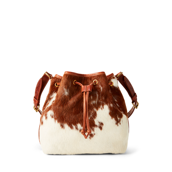 Sac seau en poil de vachette