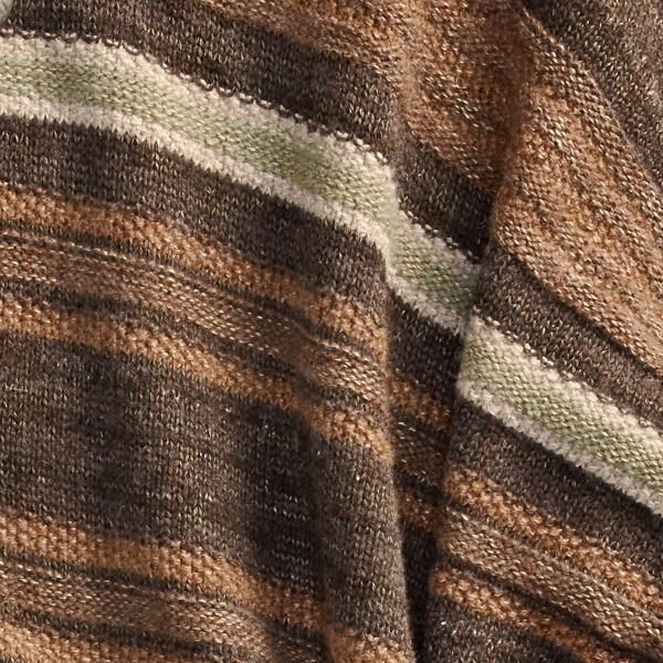 Brown Multi Fringe Linen-Blend Poncho RRL 7