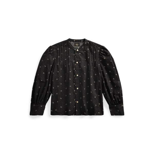 Floral Cropped Cotton Blouse RRL em 1