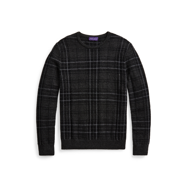 Pull col rond en cachemire et soie Purple Label en 1