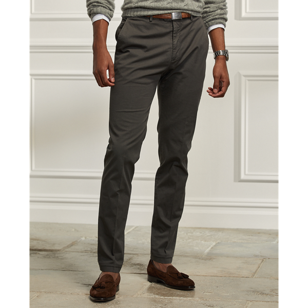 Dark Grey Slim Fit Stretch Chino Trouser Purple Label 4