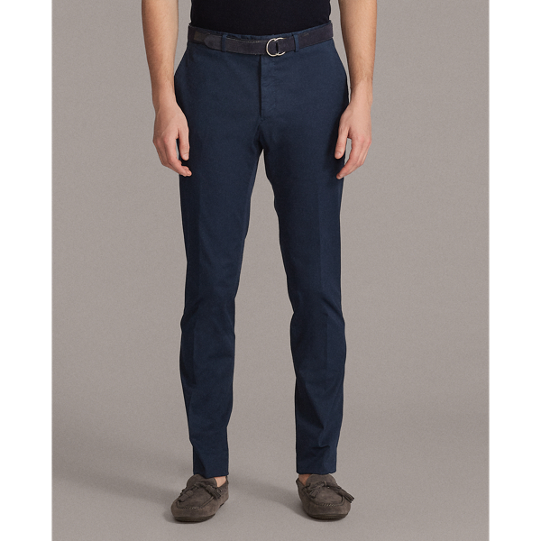 Dark Heraldry Blue Slim Fit Stretch Chino Trouser Purple Label 3