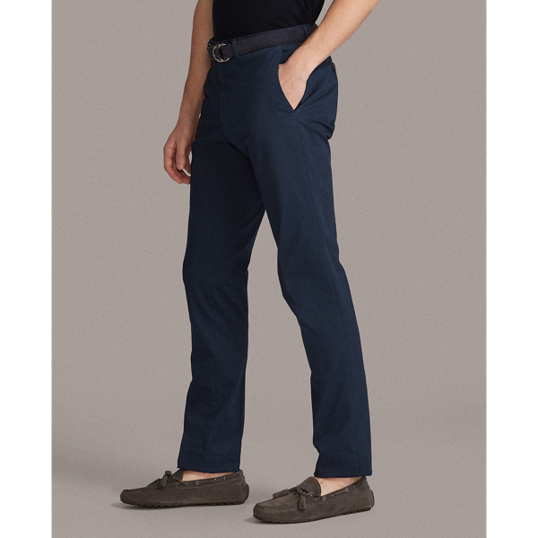 Dark Heraldry Blue Slim Fit Stretch Chino Trouser Purple Label 4