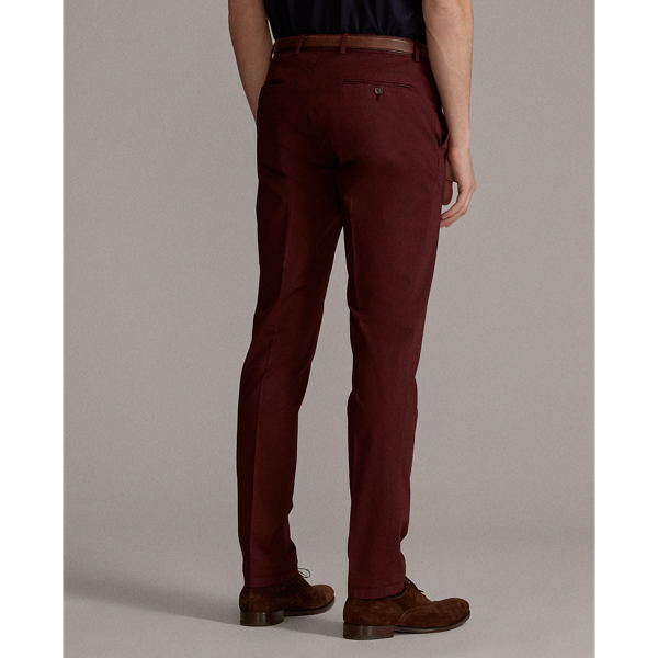 Burgundy Slim Fit Stretch Chino Trouser Purple Label 5