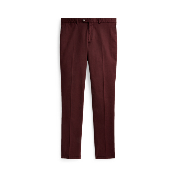 Burgundy Slim Fit Stretch Chino Trouser Purple Label 2
