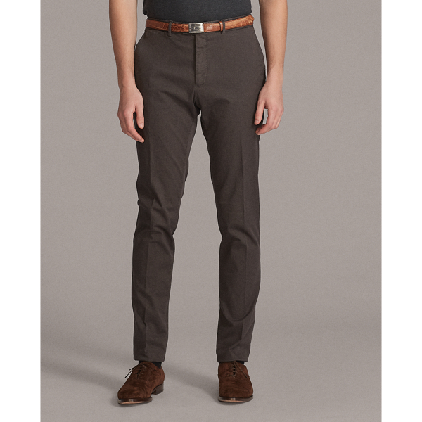 Estate Olive Slim Fit Stretch Chino Trouser Purple Label 3