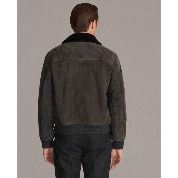 Dark Grey Thornley Shearling Skeet Jacket Purple Label 6