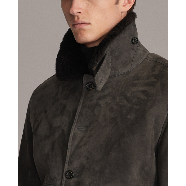 Dark Grey Thornley Shearling Skeet Jacket Purple Label 7