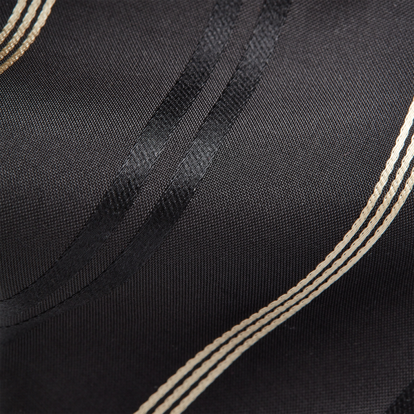 Black/Off White Striped Silk Faille Tie Purple Label 3