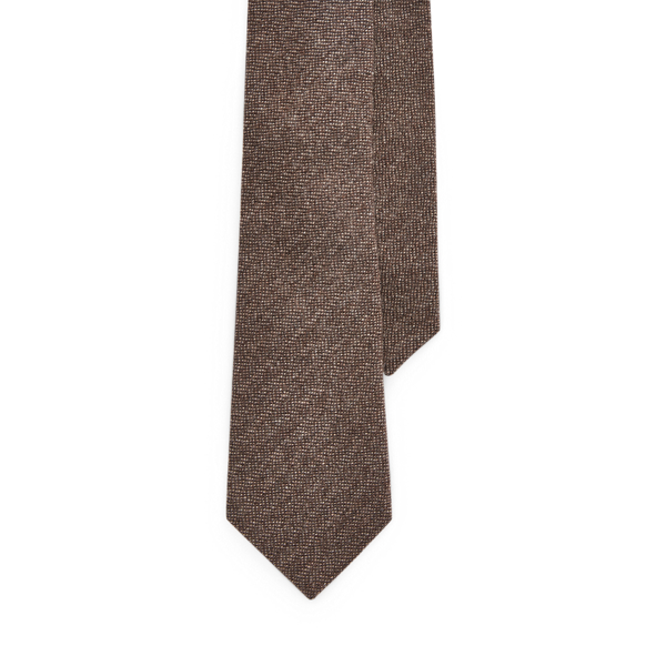 Herringbone Cashmere-Silk Tie