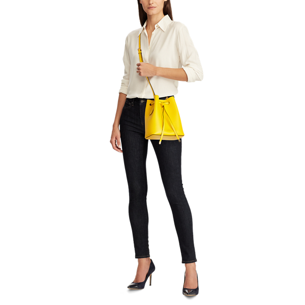 Yellow/Tan Mini Debby II Drawstring Bag Lauren 6