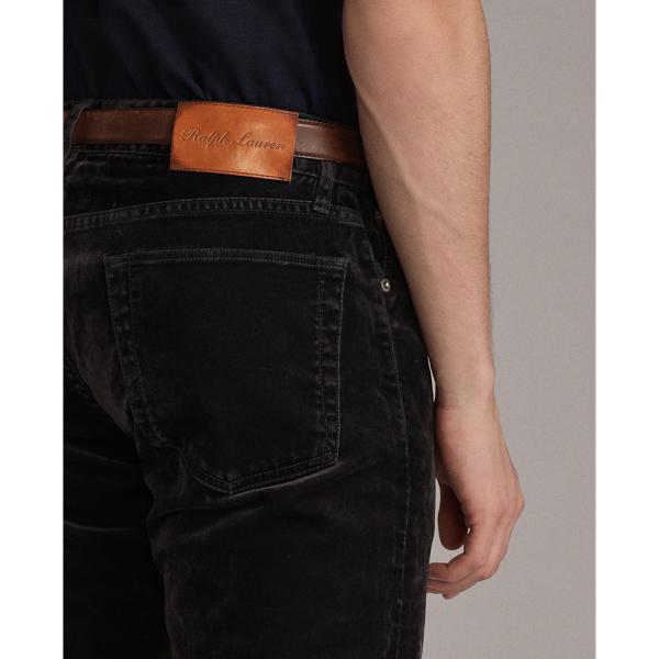 Charcoal Slim Fit Stretch Velvet Jeans Purple Label 7