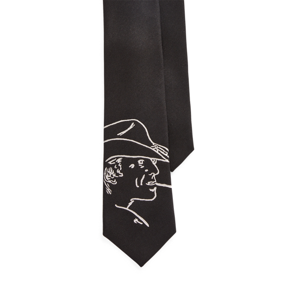 Portrait Silk Jacquard Tie