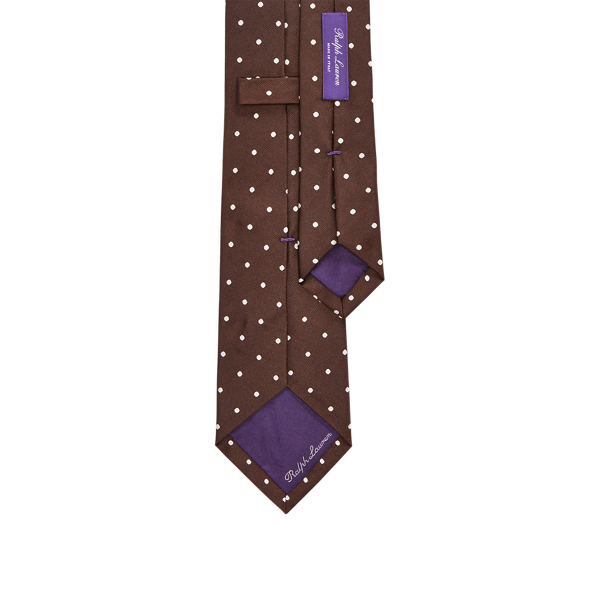Brown Monogram Dot Silk Tie Purple Label 2