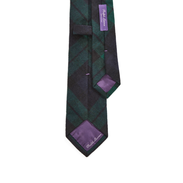 Navy/Green Black Watch Cashmere Tie Purple Label 2