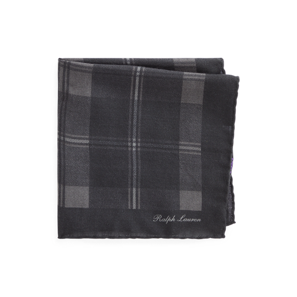Plaid Cashmere-Silk Pocket Square