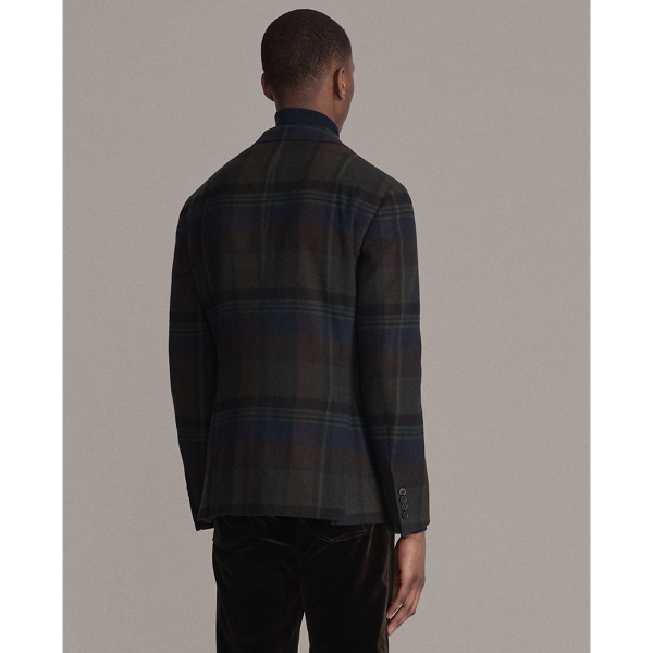 Navy/Olive/Maroon/Green Hadley Plaid Cashmere Sport Coat Purple Label 6