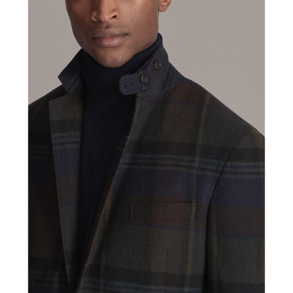 Navy/Olive/Maroon/Green Hadley Plaid Cashmere Sport Coat Purple Label 7