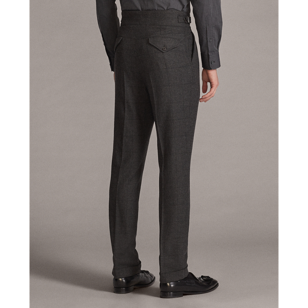 Charcoal Gregory Windowpane Wool Trouser Purple Label 5